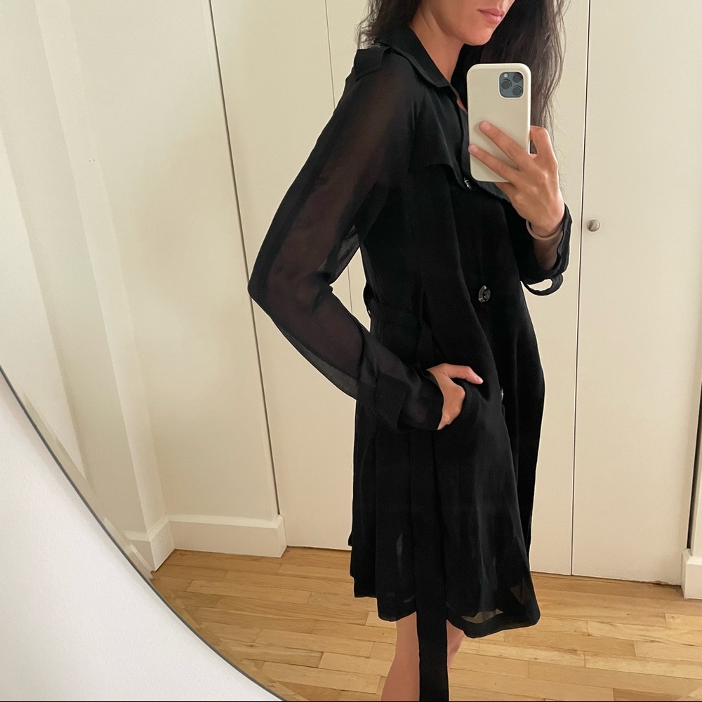 Sheer trench coat size S